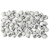 The Beadery - 11x9mm Skull Beads, Antiqued White - 1/4 Lb - 1180SV073A