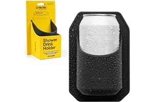 TOOLETRIES Shower Drink Holder - 100% Silicone Can Holder for Beer or Soda - Bathroom Accessory - Silicone-Grip Technology, No Adhesive Needed - in Partnership with 30 Watt - Charcoal
