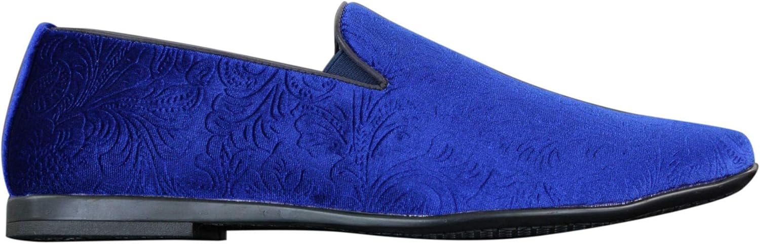 Elong Mens Velvet Slip On Paisley Driving Shoes Loafers