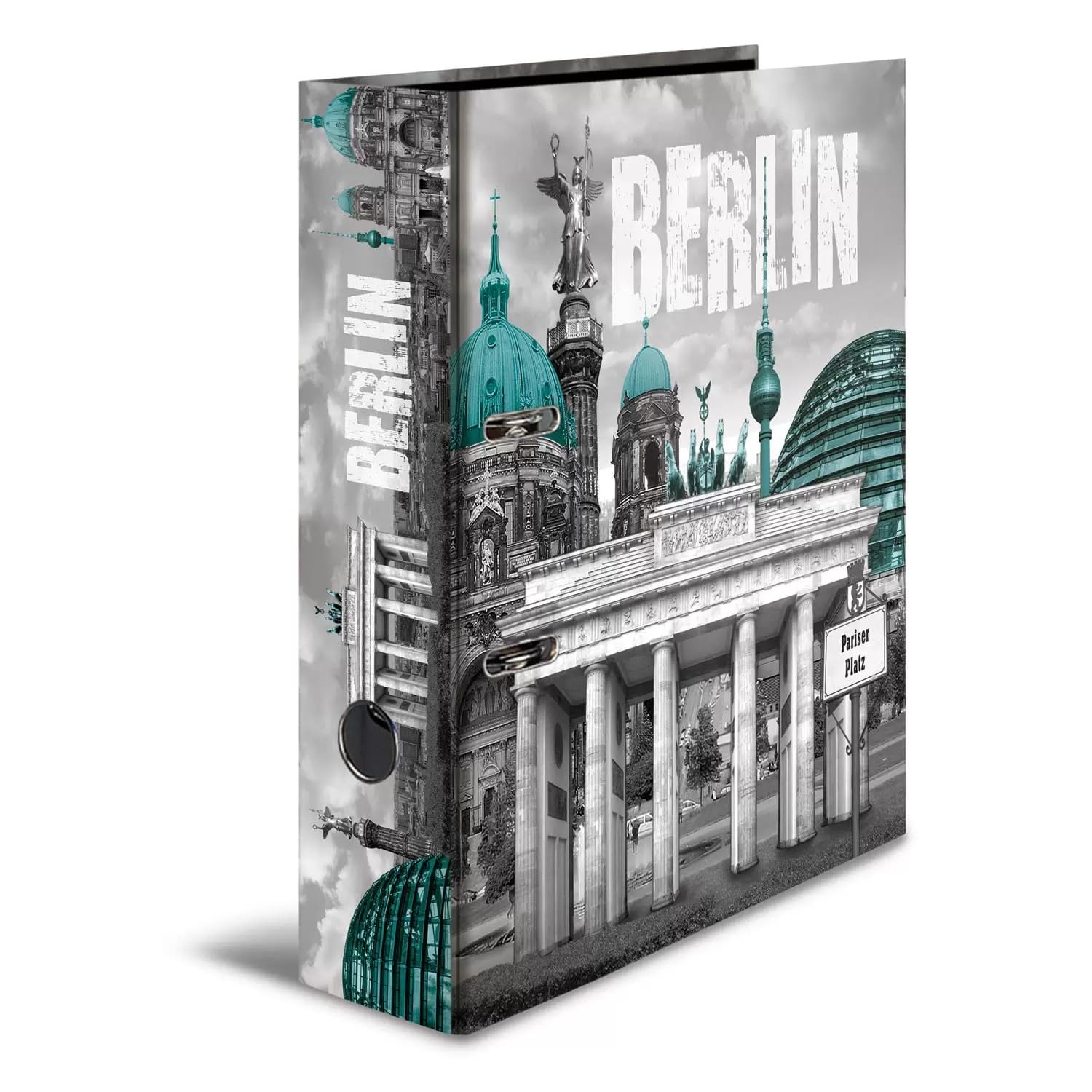HERMA Lever Arch File Trend Cities with Berlin Motif, A4, 70 mm Spine, with Inner Print, 1 Folder