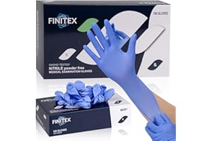 FINITEX Nitrile Disposable Gloves Medical Exam Gloves - 100/1000 PCS Latex-free Examination Purple Chemo Food Glove