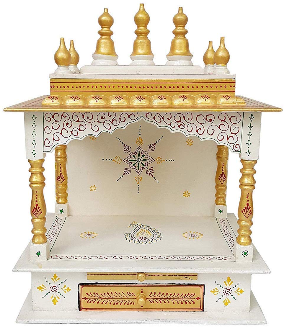Fasherati Wooden Temple Pooja Mandir Pooja Mandap Wall Hanging mandir