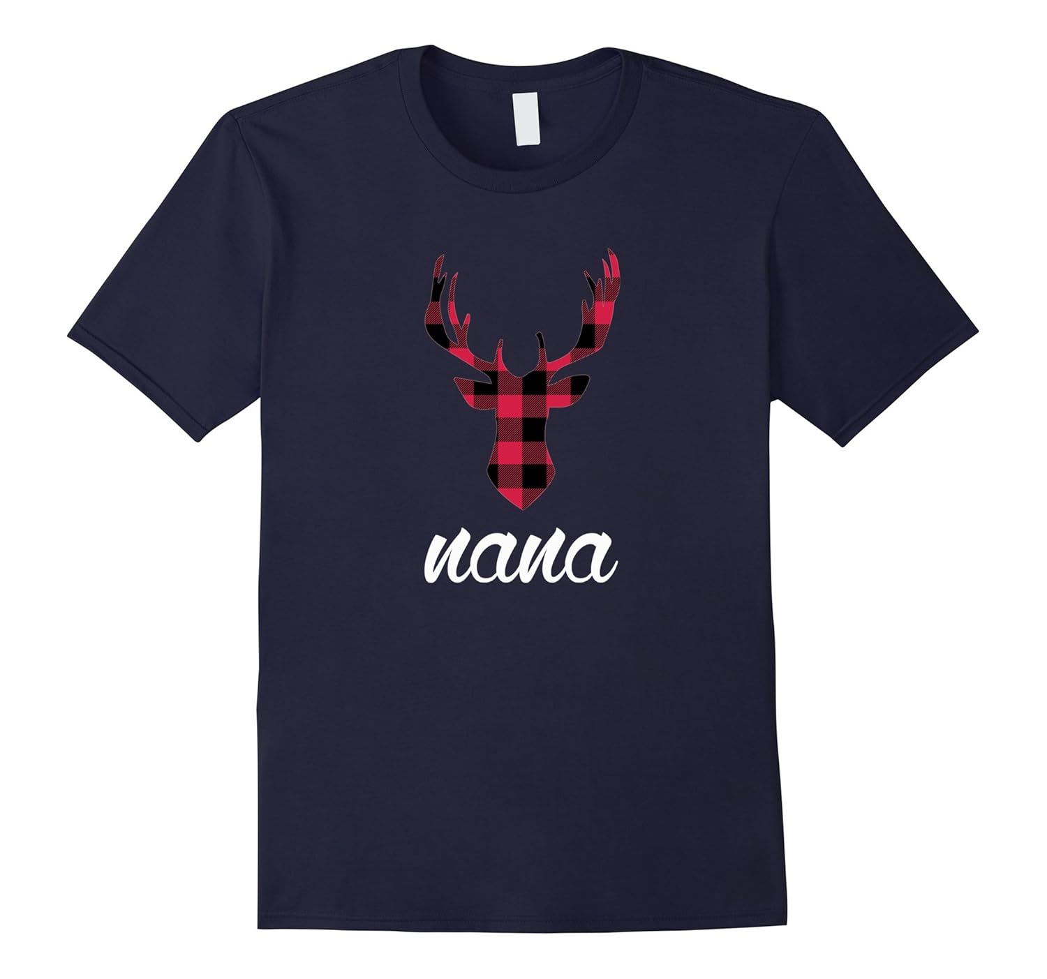 Red Plaid Buck Deer NaNa Matching Family Pajama t-shirt-ANZ