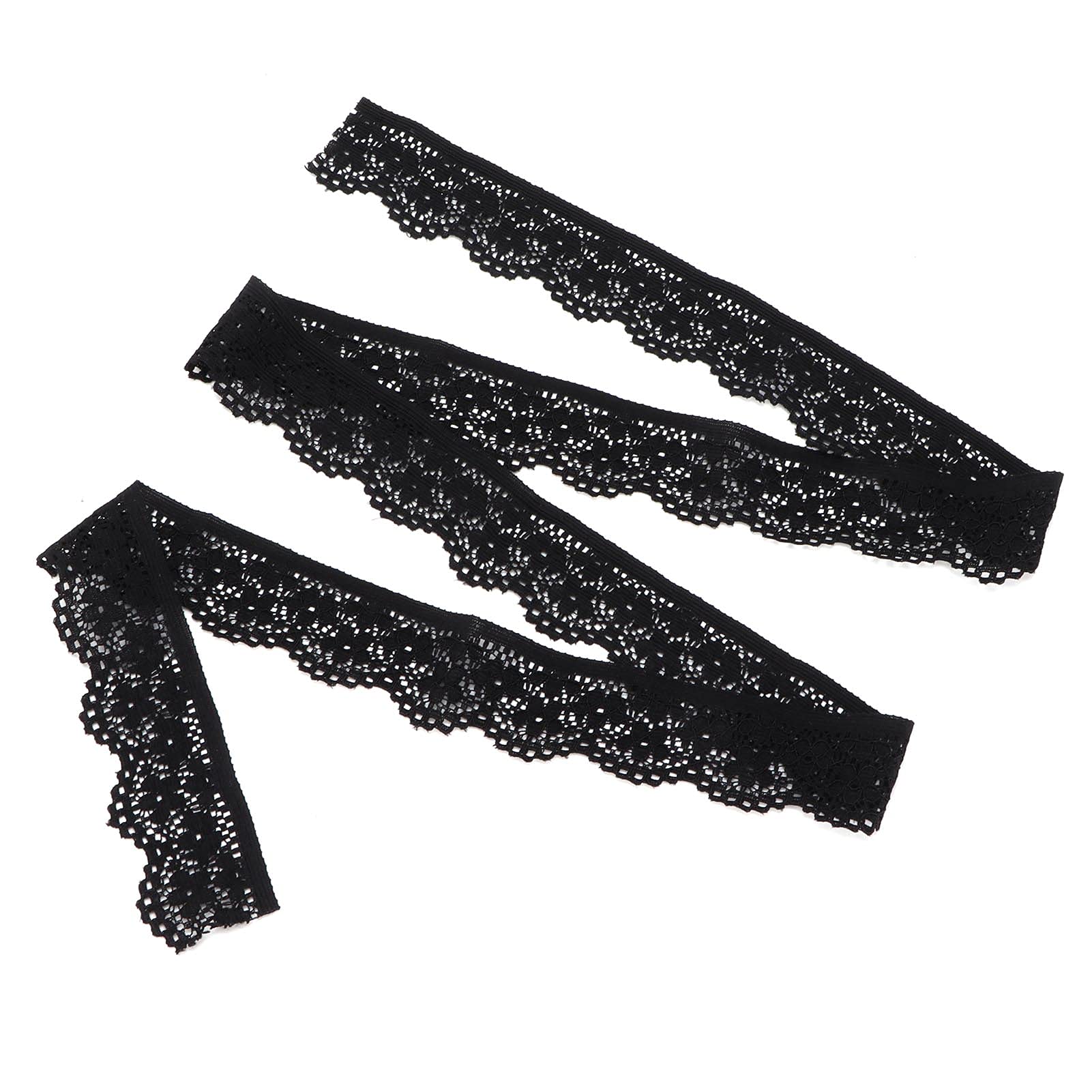 Lace Ribbon 2.5cm Wide 10 Yards Black Lace Flower Decoration Ribbon Suitable for Gift Packaging Jewelry Design