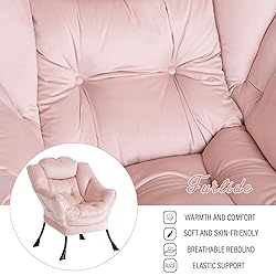 Lazy Chair with Ottoman, Modern Chair with Folding