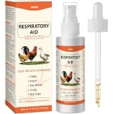 inqigi Respiratory Aid for Chicken, Poultry Supplement for Coughing, Sneezing &amp; Nasal Relief, All-Bird Safe Formula, Drinking Water Additive, Dropper &amp; Spray Top Included, 4Oz (118ml) Natural Liquid