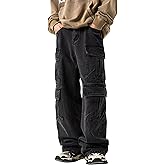 Men's Baggy Cargo Jeans Y2K Hip Hop Grunge Vintage Jeans Loose Fit Streetwear