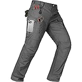 BLWINYUT Men's Tactical Pants Water Resistant Stretch Ripstop Cargo Pants Lightweight Outdoor EDC Work Hiking Pants