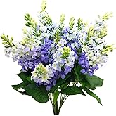 Guagb Artificial Fake Flowers Silk Plastic Plant Arrangement for Home Indoor Outdoor Garden Wedding Table Vase Decorations Faux Snapdragon Flower,3 Bouquets (Lilac)