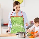 MEISH Elf Pixie Christmas Apron Cartoon Polyester Kitchen Baking BBQ Home Decor view 5