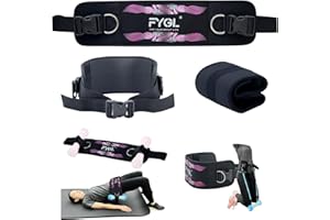 FYGL Hip-Thrust-Belt, Foldable Design, Slip-Resistant Padding, Supports 300 lbs, Ideal for Glutes Training with Dumbbells, Kettlebells & Plates, Great for Gym & Home Hip Thrust Workouts