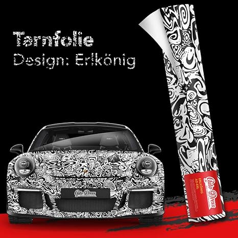 100x150cm Erlkönig Tarnfolie für Prototypen- Folie mit Luftkanäle für blasenfreies 3D Wrapping!