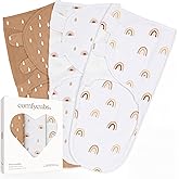 Comfy Cubs Easy Swaddle Blanket, 3 Pk Small - Rainbow Bohemian | 100% Cotton Newborn Wrap for 0-3 Months Infants, Adjustable, Breathable and Durable Sleep Sack for Babies