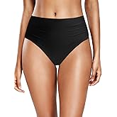 Daci Full Coverage Bikini Bottoms - Mid Rise Bathing Suit Bottoms for Women Tummy Control Swimsuit Bottom
