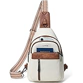 LATMAP 7L Sling Bag For Women Men Backpack Fanny Pack Crossbody Chest Travel Shoulder Belt Bags Purse Handbag PU Leather