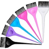 Boao 6 Pcs Hair Dye Brush, Color Applicator Brush for Hair Salon,6 Colors | Reusable Coloring Tinting Brush kit, Easy to Clean and Use, Distribute Color Evenly, Home Hair Dyeing, for Hair Stylist