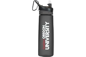 THE FANATIC GROUP Southern Oregon University Tritan Plastic Frosted Sport Bottle, Design-1 - Black