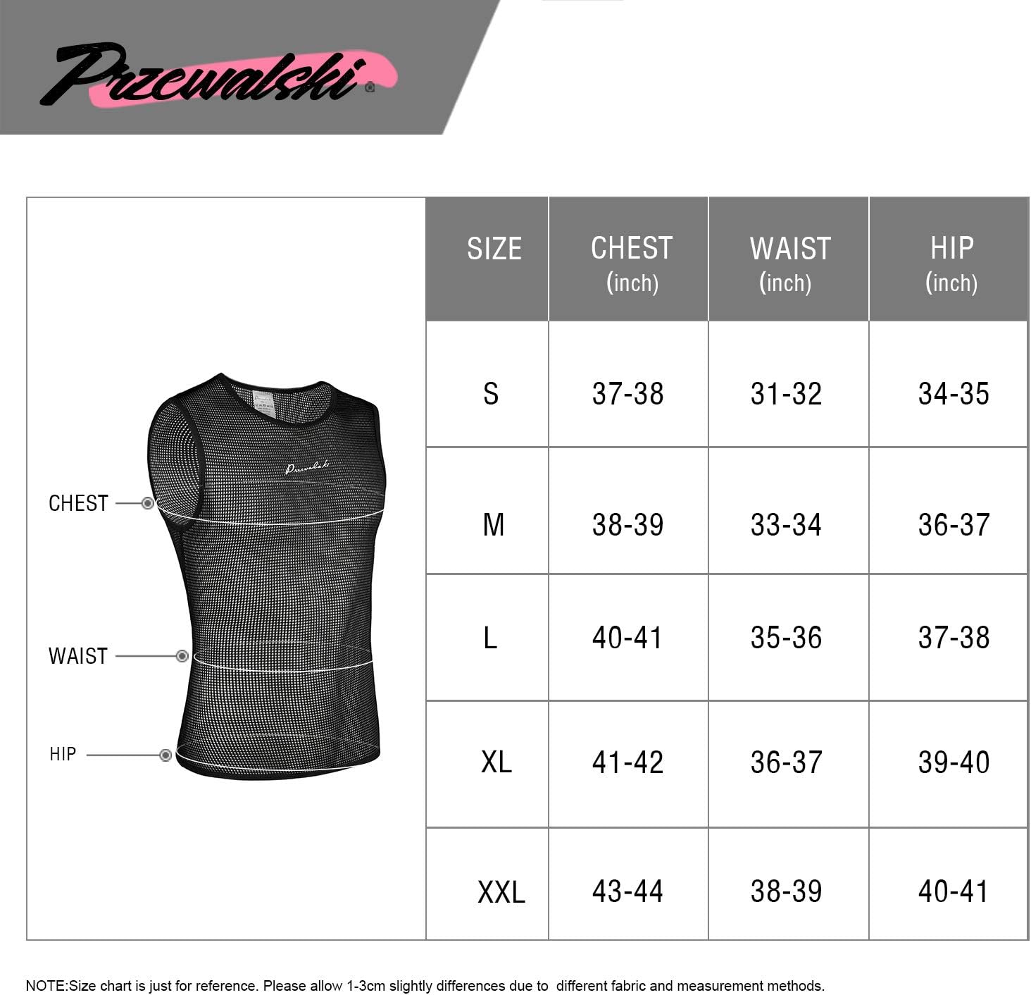 Przewalski Men’s Sleeveless Cycling Undershirt Quick Dry Bike Base Layer Vests Breathable Tops Bicycle Clothing : Clothing