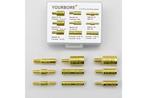 Gun Cleaning Rod Fitting adapters 9 pcs Pack 5-40 8-32 10-32 5/16-27 M4 Threads in Male or Female