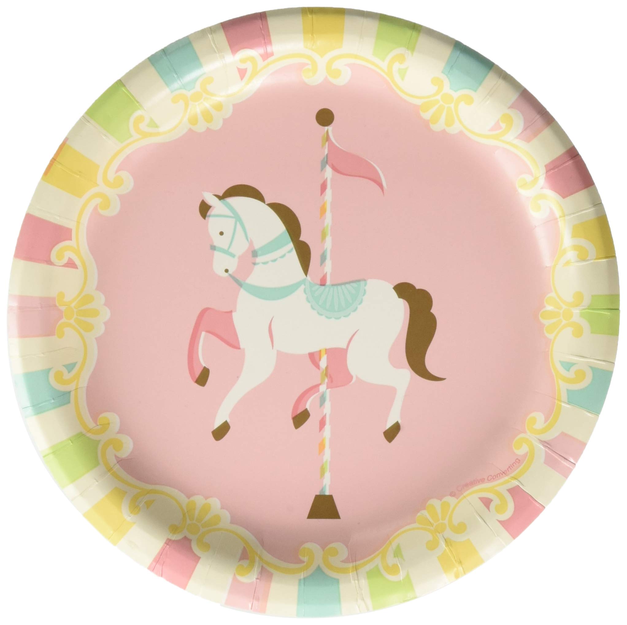 Creative Convertting - Plate 18 Cm Carousel, Multicolor, 8C329351