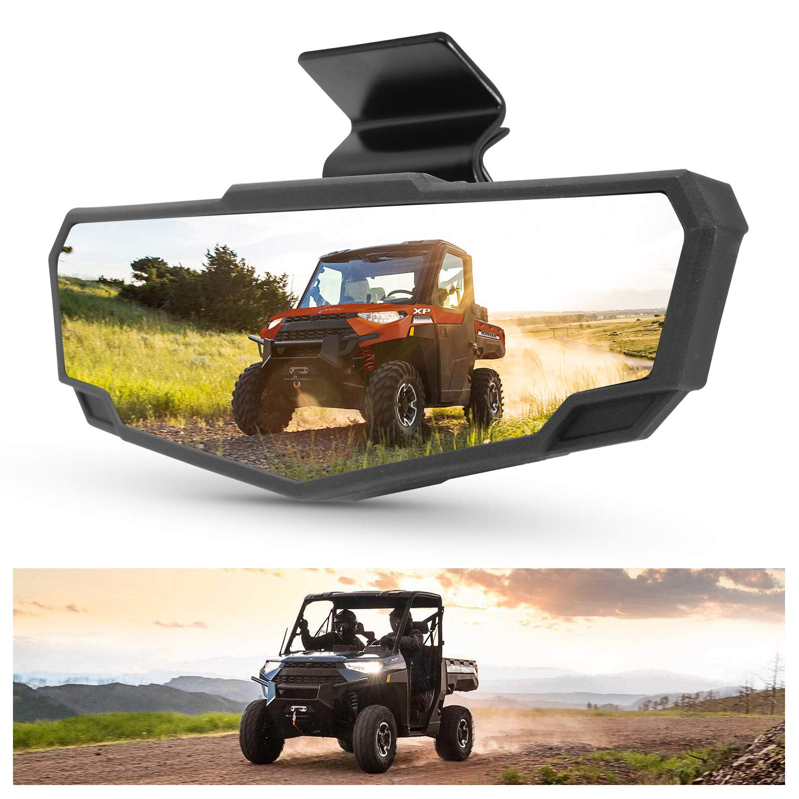 Photo 1 of KIWI MASTER Center Rear View Mirrors for 2015-2025 Can Am Defender Polaris Ranger 570 900 1000 Crew Accessories Adjustable Rearview Racing Convex Mirror