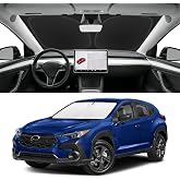 SLOGENTO Custom Fit Windshield Sun Shade for Subaru Crosstrek 2018-2026 | Blocks UV Rays and Sun Heat, Helps Reduce Interior Temperature, Protects Dashboard from Fading, Folds Easily for Storage