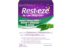SLEEP-EZE, Rest Eze Sleep + Stress Relief, 24 Caplets, Made in Canada
