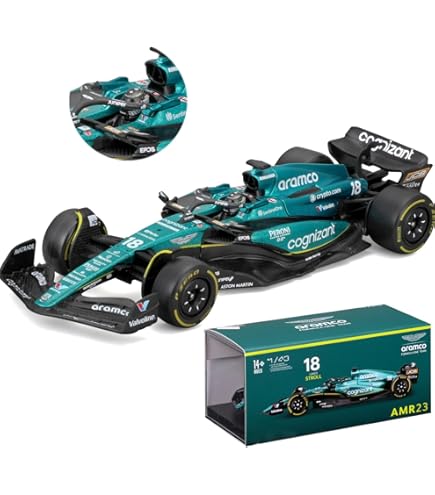Xiangtat 1:43 F1 Aston Martin Aramco F1 Team AMR23 2023 No.14 Fernando Alonso Modèle De Voiture En Alliage Moulé Sous Pression (1/43 AMR23 No.18