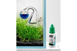 Clscea Aquarium CO2 Drop Checker CO2 Indicator (Glass Checker+15ml)