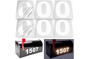 iSYFIX Reflective Vinyl Number 0 (Zero) Stickers - 6 Pack 3 inch Self Adhesive - Premium Decal Die Cut & Pre-Spaced for Mailbox, Signs, Door, Cars, Trucks, Home, Business, Address Number, In & Outdoor