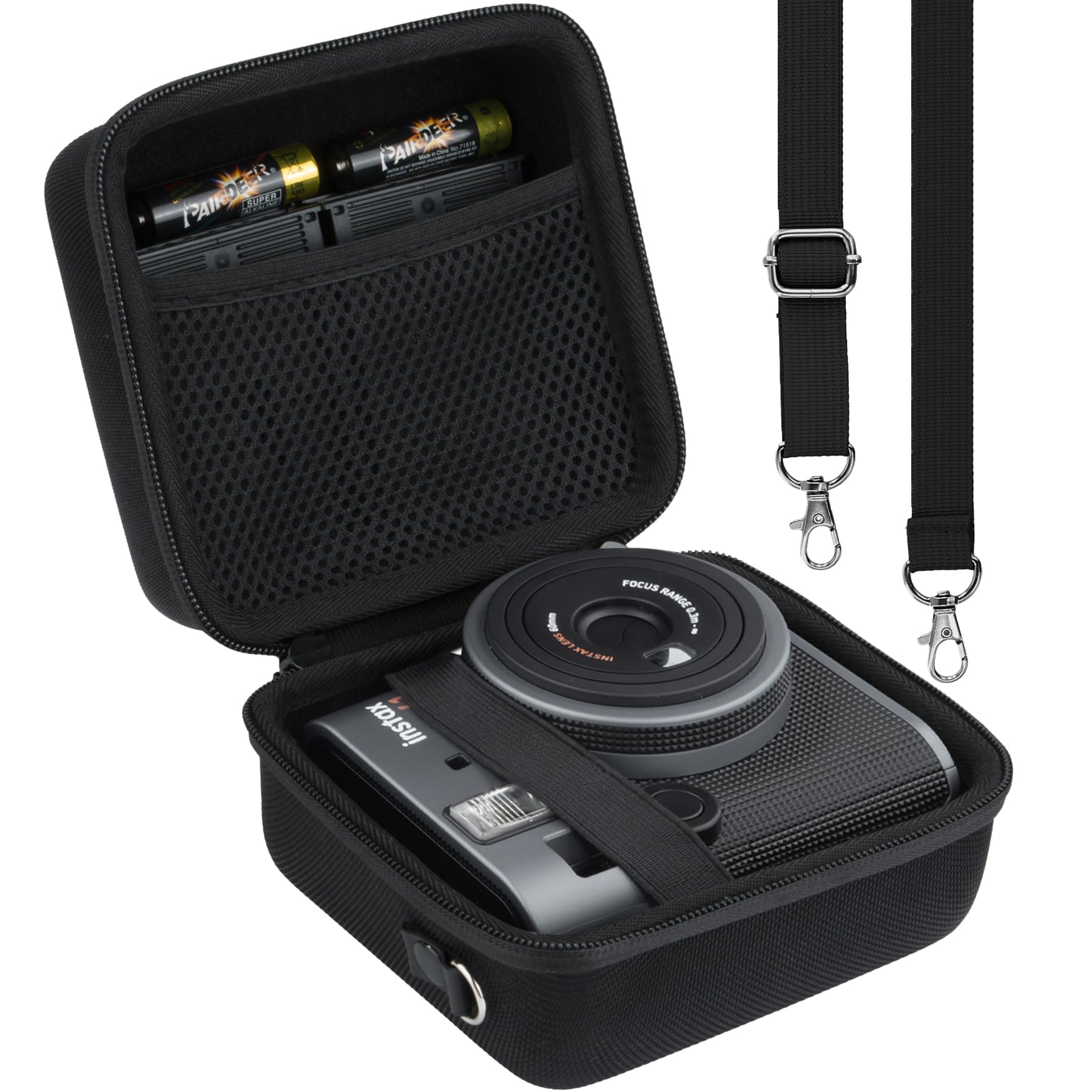 Khanka for Fujifilm Instax Mini 41 / Instax Mini 40 Instant Camera Hard Case, Protective Travel Carrying Storage Bag with Shoulder Strap (Case Only)