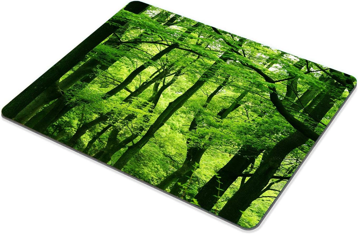 Wasach Green Mouse Pad,Tropical Rainforest Trees Mouse Pad,Beautiful Fresh Green Personality Gaming Mouse Pad - Image 4
