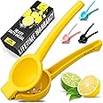 Zulay Kitchen Metal Lemon Squeezer - Handheld Lemon and Orange Squeezer - Easy to Use Citrus Juicer - Manual Hand Press for E