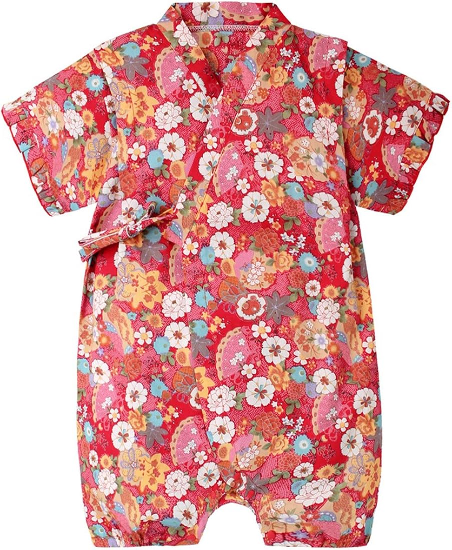 PAUBOLI Baby Japanese Kimono Robe Cotton Infant Comfy Loose Pajamas: Clothing