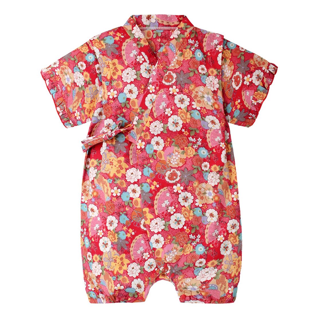 PAUBOLI Baby Japanese Kimono Robe Cotton Infant Comfy Loose Pajamas