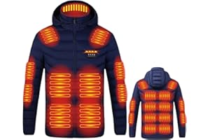 Sblioda Heated Jackets for Men Women with 21 Heating Zones USB Smart Warming Hoodie Winter Thermal Puffer Jacket Unisex