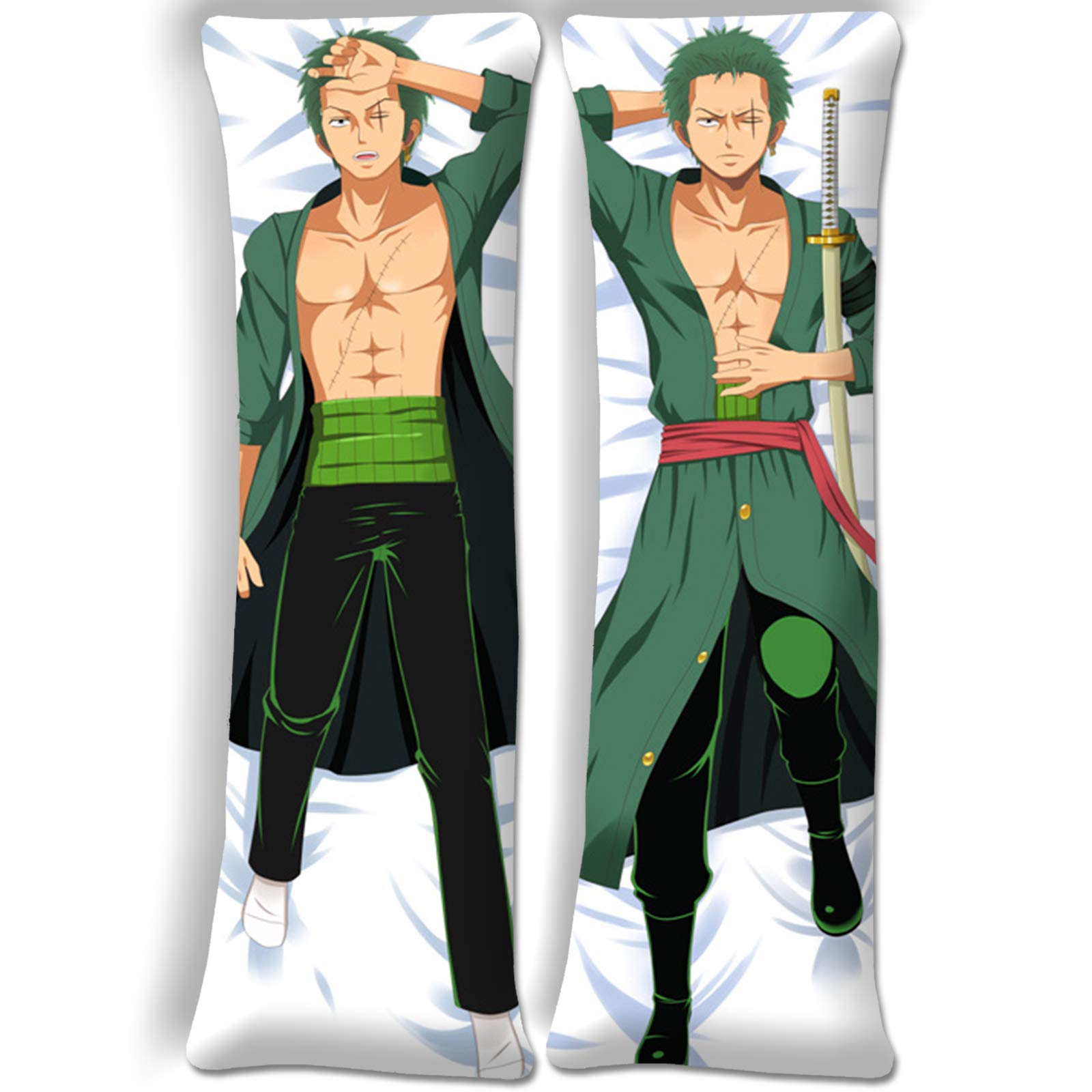 One Piece Body Pillow Case Roronoa Zoro Body Peach Skin Pillowcase