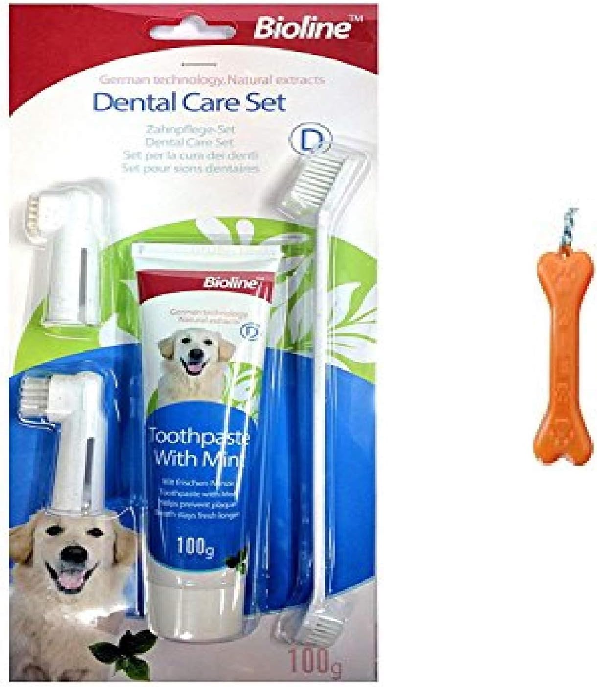 Goofy Tails- Bioline Dental Care Set for Dog with Key Chain