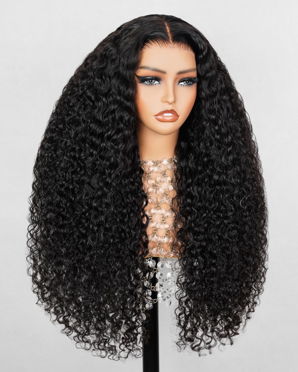 MEGALOOK 6x5 Human Hair Wig Deep Curly Glueless Wig Human Hair for Women Pre Cut HD Lace Front Wig Human Hair Pre Plucked With Baby Hair Bleached Tiny Knot Wig 12A Salon Quality 28 Inch