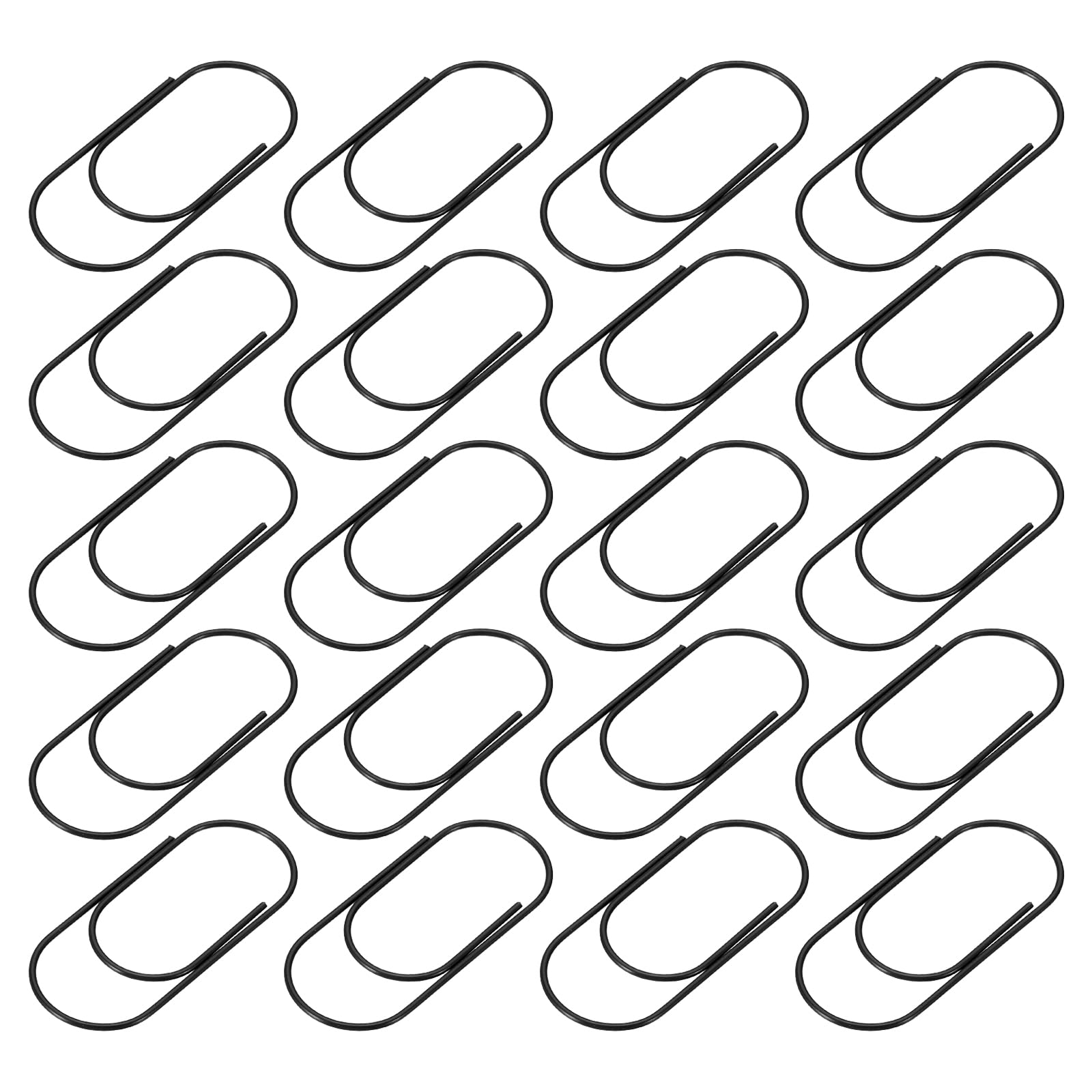 YOKIVE 30 Pcs Paper Clip, Wide Coated Large Clips with Box, Keep Table Neat, Great for Office, Art, Home, Daily Use (Black, 2-Inch)