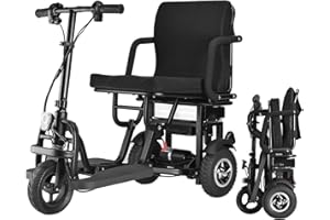 Folding Mobility Scooters for Adults and Seniors 3 Wheel Lightweight Foldable Electric Travel Scooter Airline Approved with D