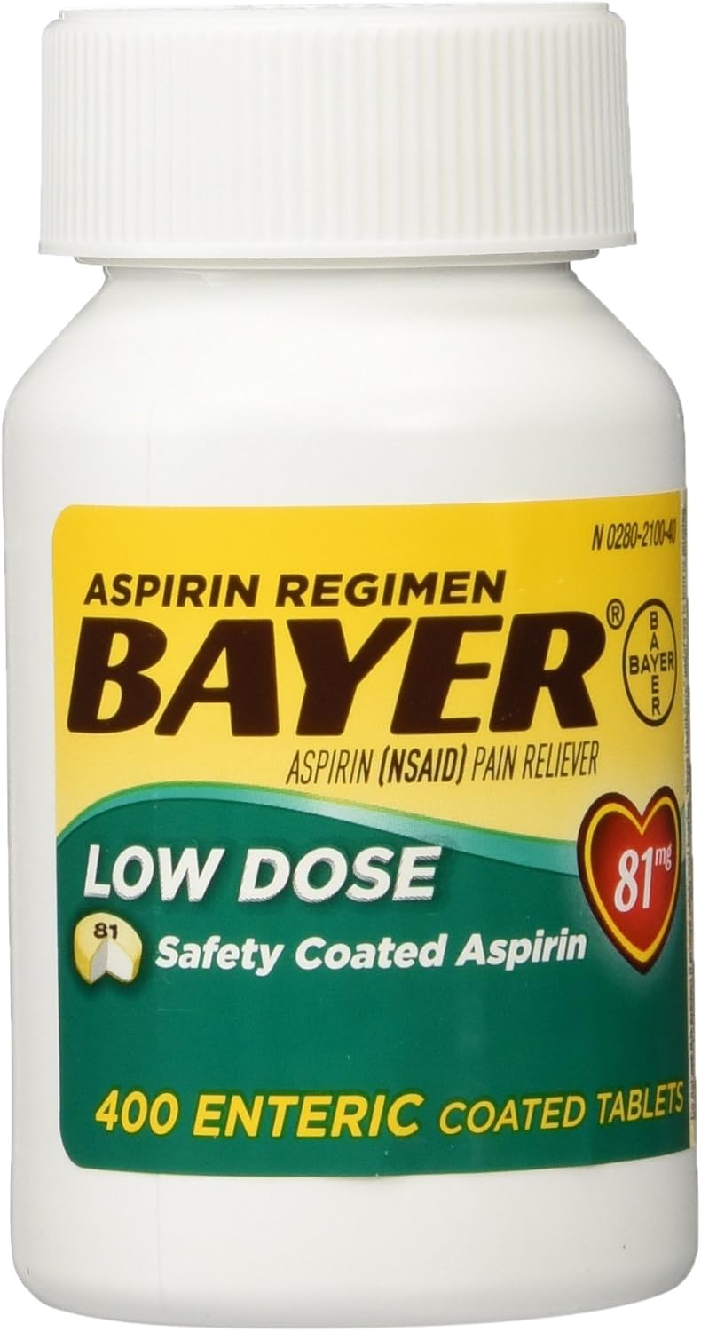 Amazon Com Bayer Low Dose Aspirin Regimen 400 Ct Health Personal Care
