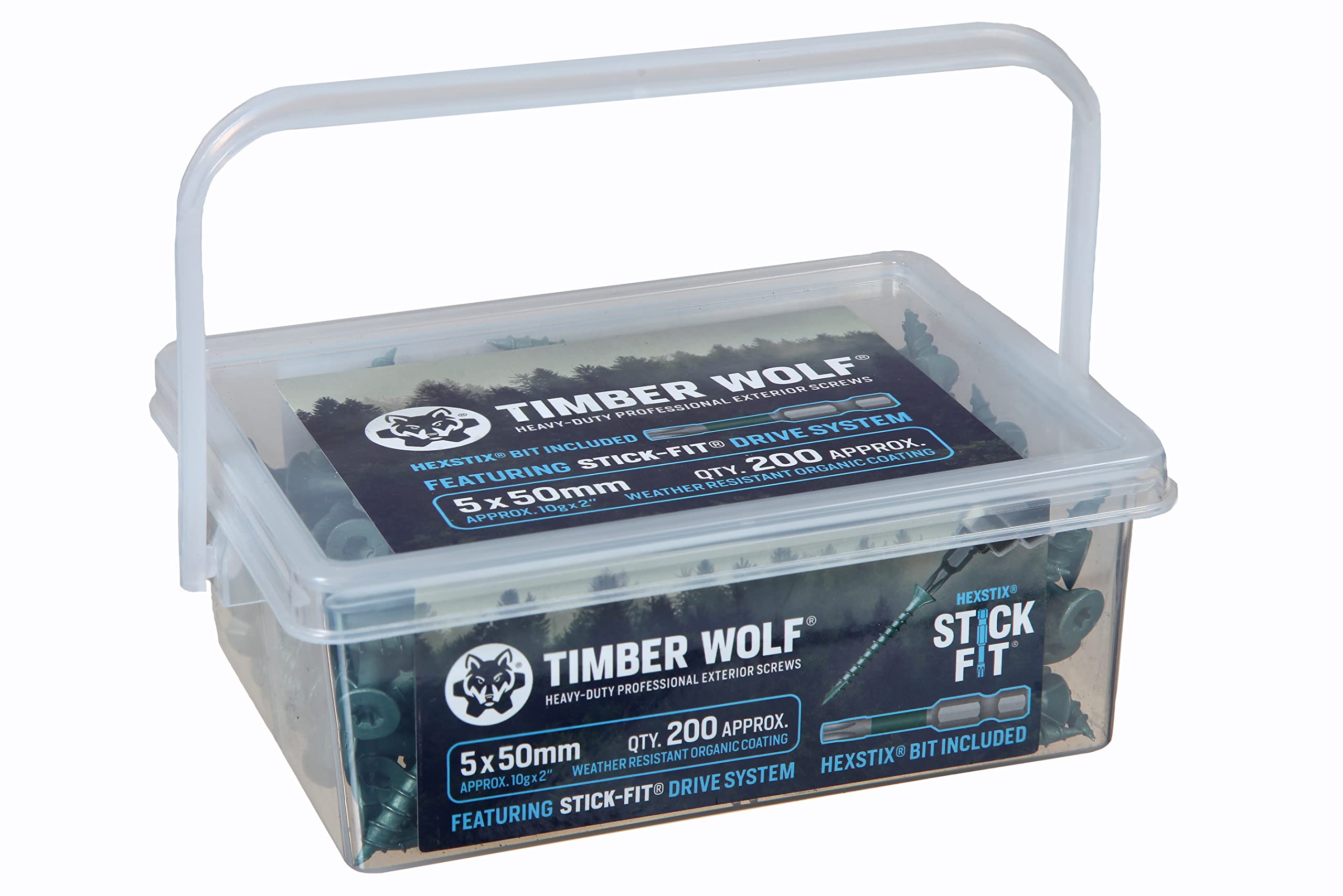 Timber Wolf Exterior Woodscrews - 5.0 x 50mm - Tub of 200