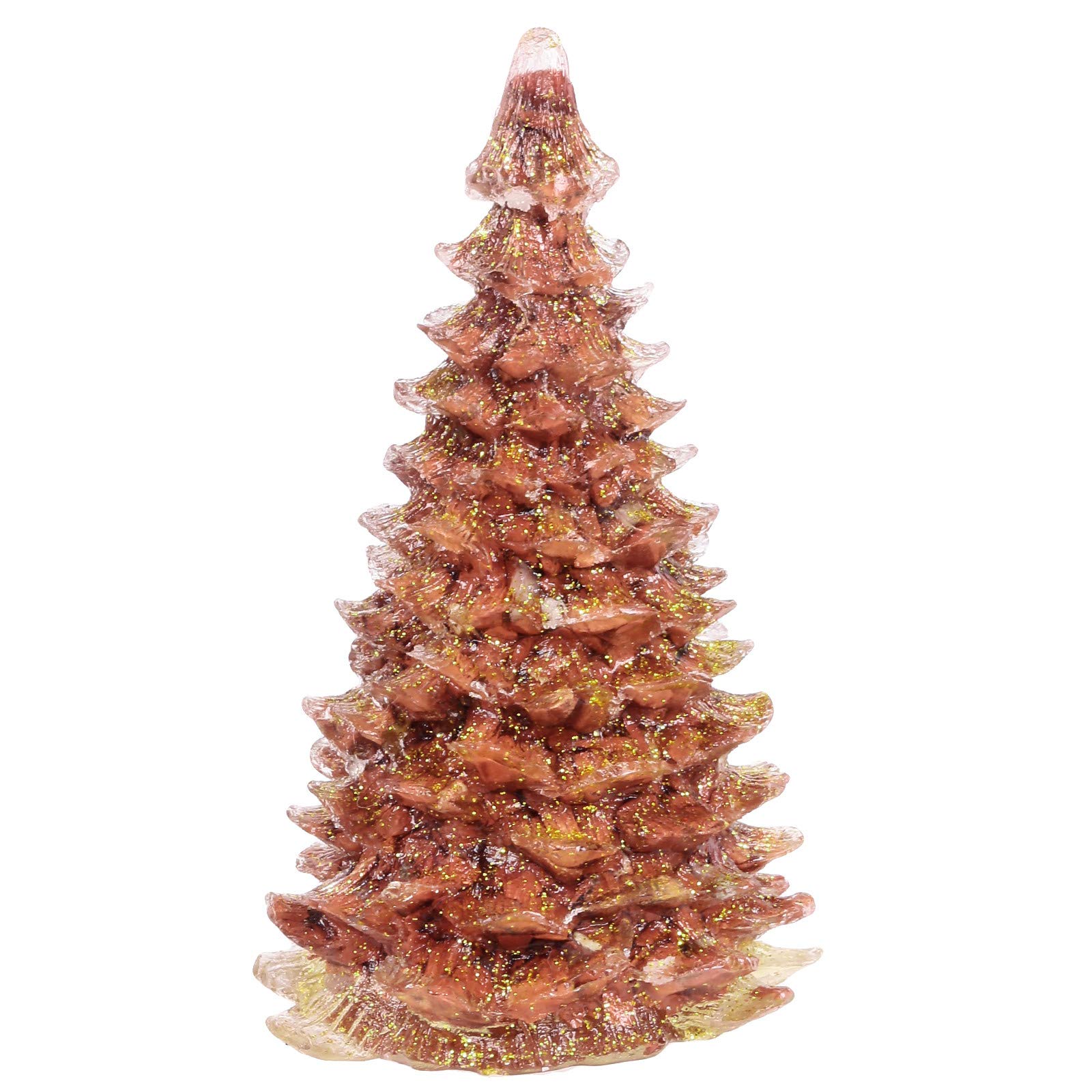 mookaitedecor Red Jasper Crystal Christmas Tree, Healing Crystal Bonsai Tree Gift, Handmade Resin Stone Pine Tree for Home Desk Decor Christmas Decoration Gift, 3.6-3.7 Inch High