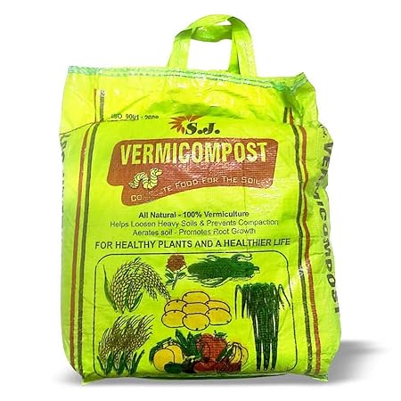 Kraft Seeds Vermicompost For All Kinds Of Plants 5kg, Black Gold, Complete Food For The Soil, Enriched With Cow Urine, 100% Organic