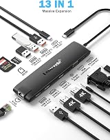 Lemorele USB C Docking Station 13 in 1 10 Gbps 2x4K HDMI PD 100W view 2