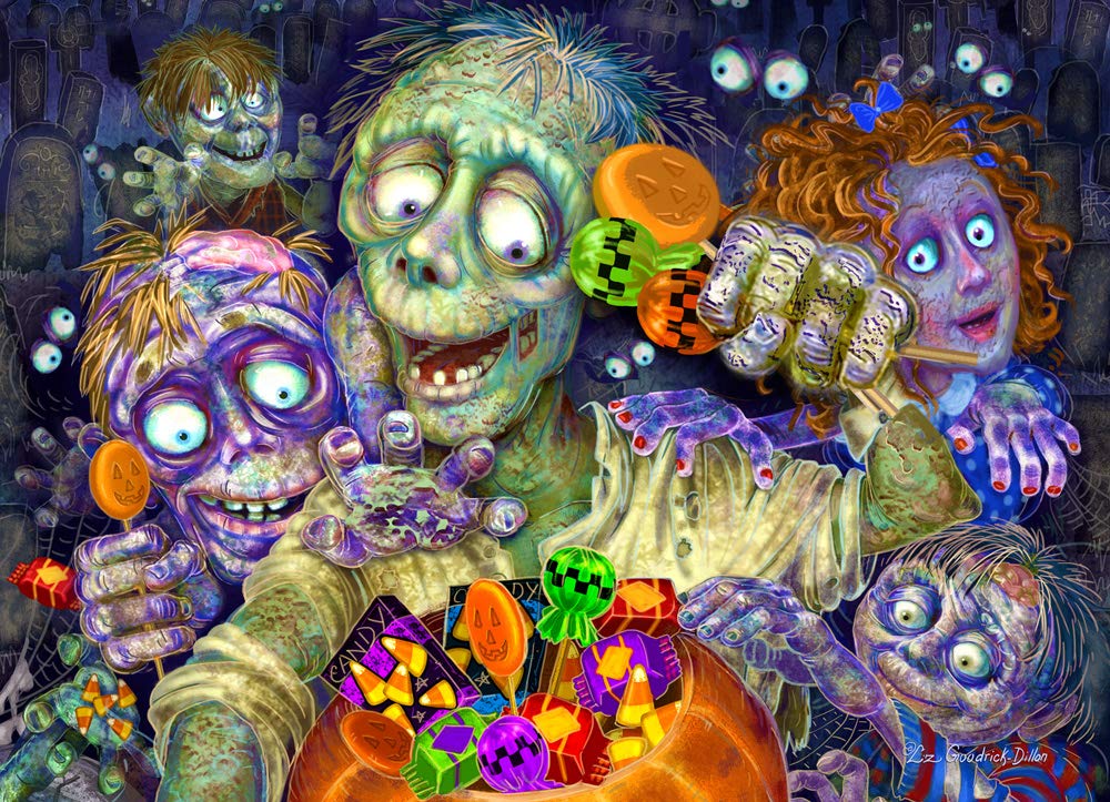 Vermont Christmas Company Zombies Like Candy Jigsaw Puzzle 1000 Piece