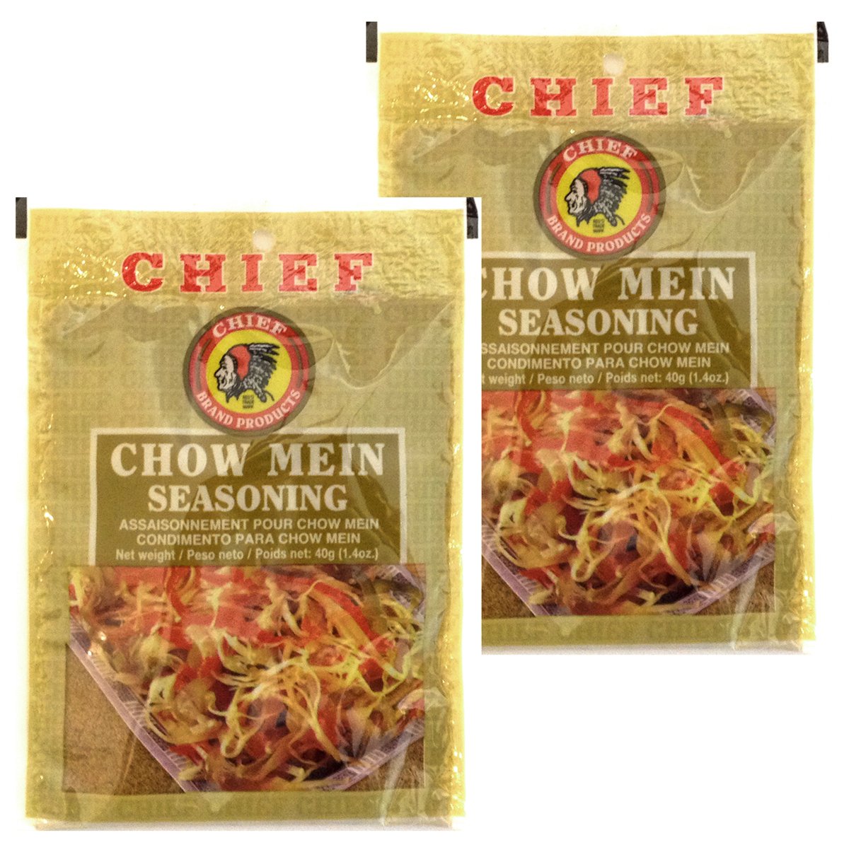 Chief Chow Mein Seasoning 40g (1.4oz) (Pack of 2)