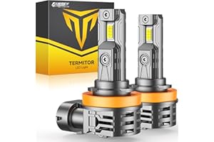 FAHREN H11 LED light Bulb 50000LM 900% Brighter 6500K Super Bright 1:1 Mini Size H8/H9 Fog Lights Plug & Play No Adapter Required Non-Polarity, 10-Year Extended Lifespan IP68 Waterproof, Pack of 2