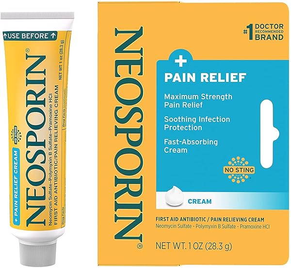NEOSPORIN + PAIN RELIEF CREAM MAXIMUM STRENGTH 1 OZ